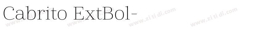 Cabrito ExtBol字体转换 Cabrito ExtBol字体转换